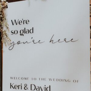Elegant Minimalist Wedding Welcome Sign - Canva Template